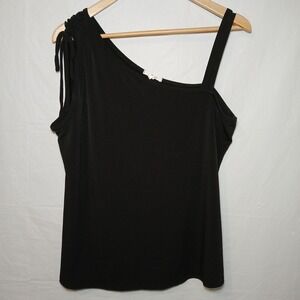 Maurice's One Shoulder Look Black Knit Top Size XL